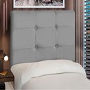 Ver imagem 2 de Cabeceira Cama Box Solteiro Luna 90cm Suede Cinza - Abmaza