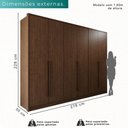 Ver imagem 3 de Guarda-Roupa Moscou Plus 6 Portas 6 Gavetas MDF Valverde