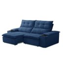 Ver imagem 2 de Sofá Retrátil Reclinável 3 Lugares 210cm com Porta Copos e Objetos Bulgária