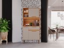 Ver mais imagens de Cozinha Compacta Lia 3 Portas e 1 Gaveta Salleto Cinamomo/off White