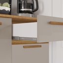Ver imagem 3 de Cozinha Compacta Lia 3 Portas e 1 Gaveta Salleto Cinamomo/off White