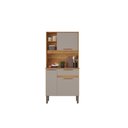 Ver imagem 2 de Cozinha Compacta Lia 3 Portas e 1 Gaveta Salleto Cinamomo/off White