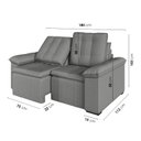 Ver imagem 4 de Sofá Retrátil Reclinável 3 Lugares 180cm Veludo com Molas Palmeira CabeCasa MadeiraOriginals