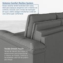 Ver imagem 7 de Sofá Retrátil e Reclinável 2 Lugares Veludo Cinza Palmeira 180cm CabeCasa MadeiraOriginals