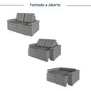 Ver imagem 6 de Sofá Retrátil e Reclinável 2 Lugares Veludo Cinza Palmeira 180cm CabeCasa MadeiraOriginals