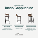 Ver imagem 3 de Kit 3 Bancos para Bancada Cozinha Gourmet Junco Cappuccino Balcão Ilha Banqueta 60cm Itagold