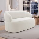 Ver imagem 2 de Sofá Orgânico 02 Lugares Living Glee 140cm Bouclê Off White - Desk Design
