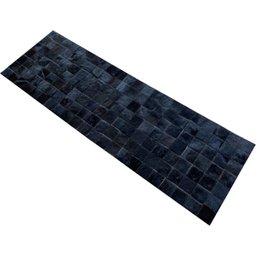 Tapete de Couro Quadriculado Preto Café 0,50x1,50 S/b - 2