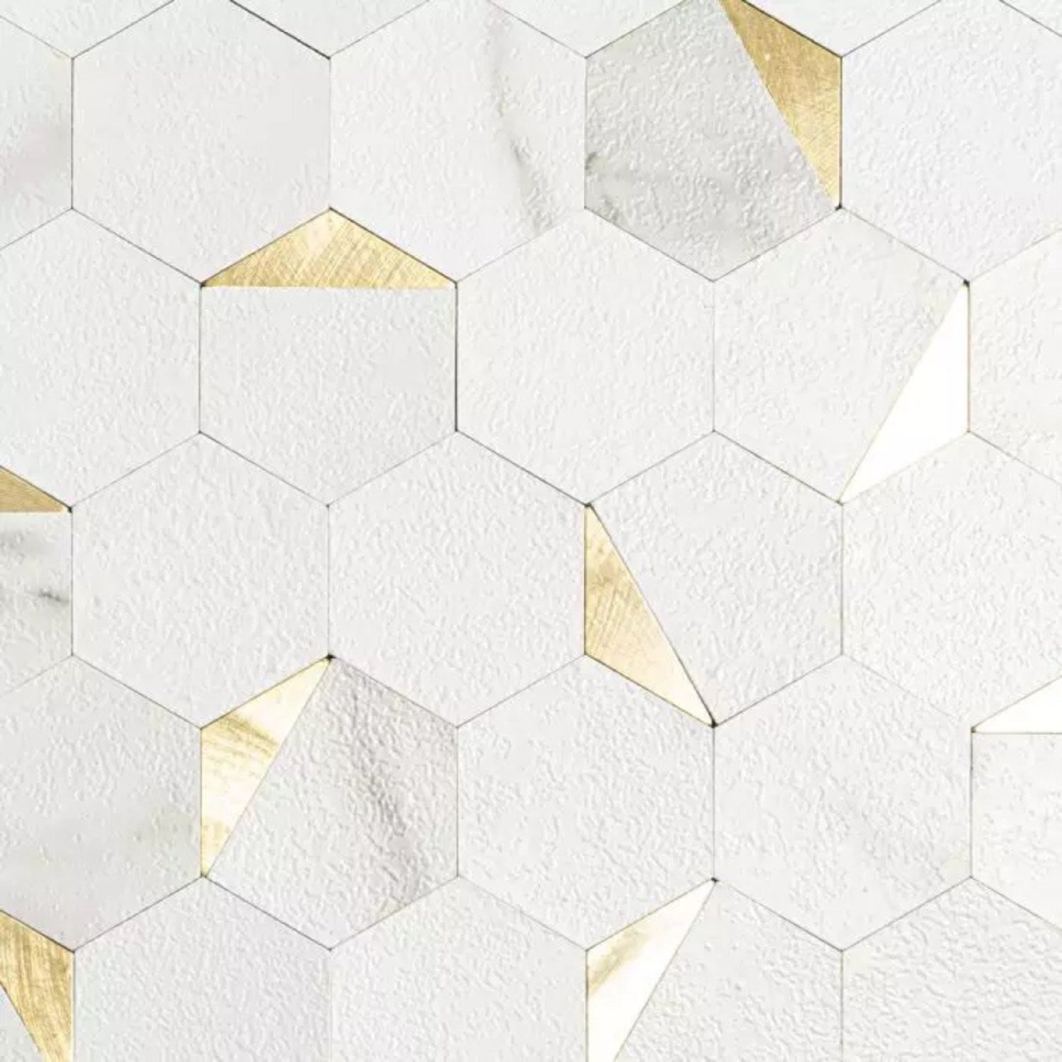 Pastilhas Adesivas Metálicas Carrara Gold - 4