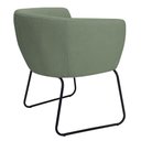 Ver imagem 7 de Poltrona Decorativa Isis Base Aço Preto Bouclê Verde Claro - Casaepoltrona