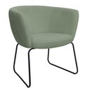 Ver imagem 1 de Poltrona Decorativa Isis Base Aço Preto Bouclê Verde Claro - Casaepoltrona