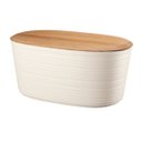 Ver imagem 1 de Cesta P/ Pão em Plástico 100% Pos Consumo com Tampa/tábua de Corte de Pães em Bambu 10lt - Tierra -
