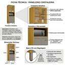 Ver imagem 3 de Paneleiro Cristaleira Dafne 100% MDF com Portas e Vidro Reflecta
