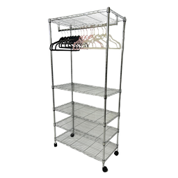Estante Aço Vghome 5prat 1,55 - Alt Reg com Cabideiro - 3