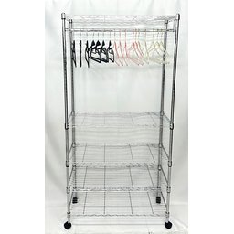Estante Aço Vghome 5prat 1,55 - Alt Reg com Cabideiro - 1