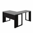 Ver imagem 5 de Mesa Escritório em L 120 cm X 150 cm Design Industrial F5 Office Cor:Cinza Sagrado com Preto