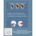 Ver imagem 3 de Espelho 4mm Redondo com Led 3 Cores 70 Cm com Alça Marrom Touch Screen Pendurar Parede Cinto Adnet