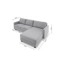 Ver imagem 2 de Sofá 2 Lugares + Chaise 2,40m Linho com Molas Zante Estofama