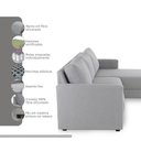 Ver imagem 3 de Sofá Zante 2 Lugares e Chaise 2,39m 