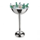 Ver imagem 1 de Champanheira com Pedestal de Aço Inox Balde de Gelo 12,2 Litros Chapagneira de Chão Festa Evento