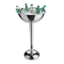 Ver imagem 1 de Champanheira com Pedestal de Aço Inox Balde de Gelo 12,2 Litros Chapagneira de Chão Festa Evento
