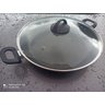 Panela Frigideira Wok 30cm Preta - 5 Camadas Antiaderente Tampa De Vidro - Ficone Reis - 4