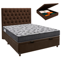 Ver imagem 1 de Kit Cama Box Bau + Cabeceira + Colchão Casal D33 - Iso100 - Ortobom