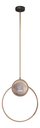 Ver imagem 1 de Luminária de Teto Pendente Circular de Cristal Dourado Led Integrado 3w 3000k