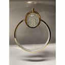 Ver imagem 3 de Luminária de Teto Pendente Circular de Cristal Dourado Led Integrado 3w 3000k