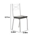 Ver imagem 4 de Kit com 2 Cadeiras 119 Malva Branca/Platina - Artefamol