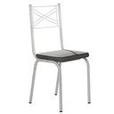 Ver imagem 2 de Kit com 2 Cadeiras 119 Malva Branca/Platina - Artefamol