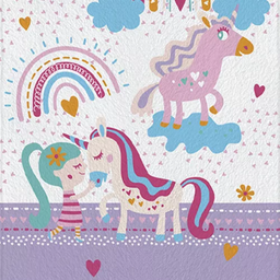 Toalha Banho Unicornio Felpuda Estampada Praia 60cm X 1,10 M - 3