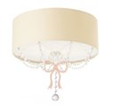 Ver imagem 1 de Luminária Plafon Infantil Laço Cúpula Crú 40x15 2e27