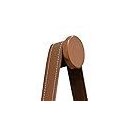 Ver mais imagens de Espelho Quadrado 50cm Adnet Moldura Alumínio com Alça Costurada - Cobre Alça Caramelo