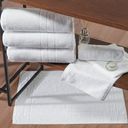 Ver imagem 2 de Kit Toalha Hotelaria Banho Rosto e Piso 380g/m² Algodão Branco