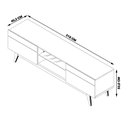 Ver imagem 2 de Rack Bancada 2 Gavetas 218cm Amy Off White/Nature - Gran Belo