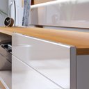 Ver imagem 6 de Rack Bancada 2 Gavetas 218cm Amy Off White/Nature - Gran Belo