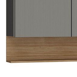 Armário de Cozinha com Balcão sem Tampo 120cm Lina K02 Gris/Freijó - Mpozenato - 5