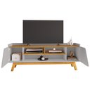 Ver imagem 4 de Rack Bancada Tv 65 Pol 160 Cm Turim Off White Naturalle Bechara