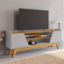 Ver imagem 6 de Rack Bancada Tv 65 Pol 160 Cm Turim Off White Naturalle Bechara