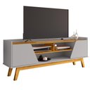 Ver imagem 1 de Rack Bancada Tv 65 Pol 160 Cm Turim Off White Naturalle Bechara