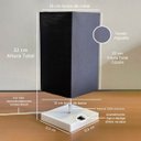 Ver imagem 3 de Abajur Luminaria de Mesa Quadrado e Interruptor Ref 49 Decoração Casa Sala Quarto Escritório Moveis