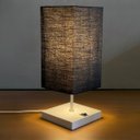 Ver imagem 1 de Abajur Luminaria de Mesa Quadrado e Interruptor Ref 49 Decoração Casa Sala Quarto Escritório Moveis