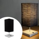 Ver imagem 2 de Abajur Luminaria de Mesa Quadrado e Interruptor Ref 49 Decoração Casa Sala Quarto Escritório Moveis