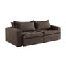 Sofá Cama 4 Lugares Retrátil Reclinável M-184 Veludo Martins Marrom - 5