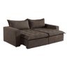 Sofá Cama 4 Lugares Retrátil Reclinável M-184 Veludo Martins Marrom - 1