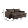 Sofá Cama 4 Lugares Retrátil Reclinável M-184 Veludo Martins Marrom - 3