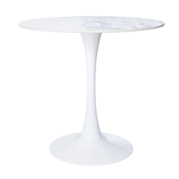 Mesa Saarinen Tulipa Redonda Mármore Artificial 80cm Branco - 1