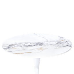 Mesa Saarinen Tulipa Redonda Mármore Artificial 80cm Branco - 2