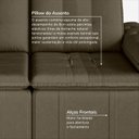 Ver imagem 7 de Sofá Retrátil Reclinável 3 Lugares 180cm Veludo com Molas Palmeira CabeCasa MadeiraOriginals